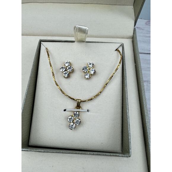 Cote d' Azur Women's 4-piece Gift Set Watch Bracelet Earrings Necklace Gold Tone - Picture 3 of 16